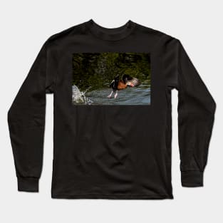 Whistling Duck Departing with a Splash Long Sleeve T-Shirt